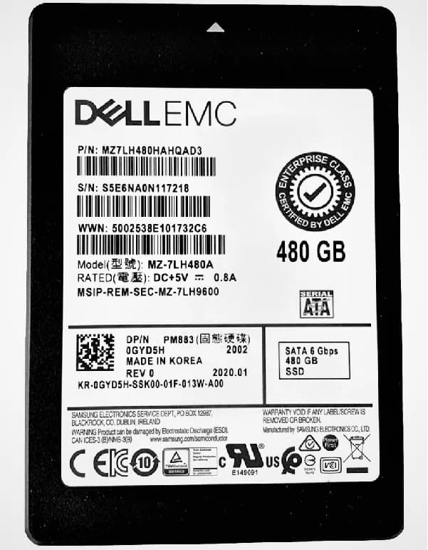 Samsung MZ-7LH480A 480GB 6Gb/s SATA Solid State Drive