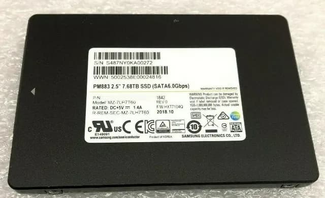 Samsung MZ-7LH7T60 7.68TB 6Gb/s SATA Solid State Drive