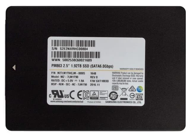 Samsung MZ-7LM1T90 1.92TB 6Gb/s SATA Solid State Drive