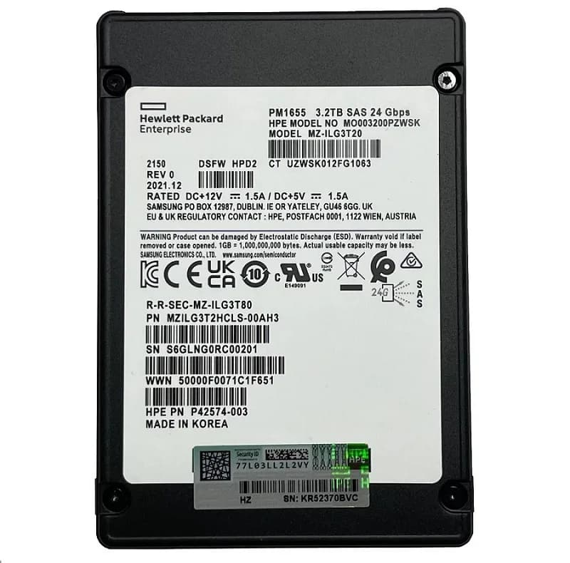 Samsung MZ-ILG3T20 3.2TB 12Gb/s SAS Solid State Drive