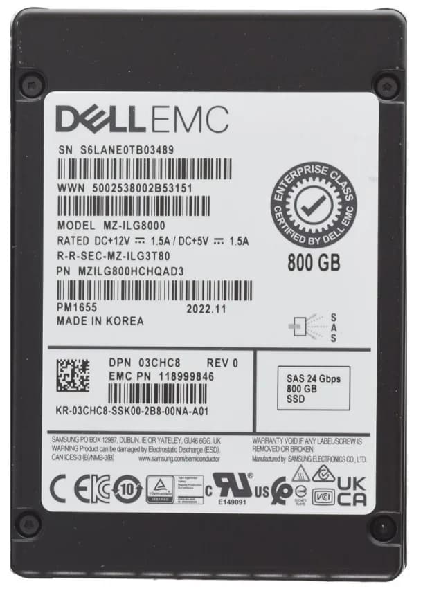Samsung MZ-ILG8000 800GB 24Gb/s SAS Solid State Drive