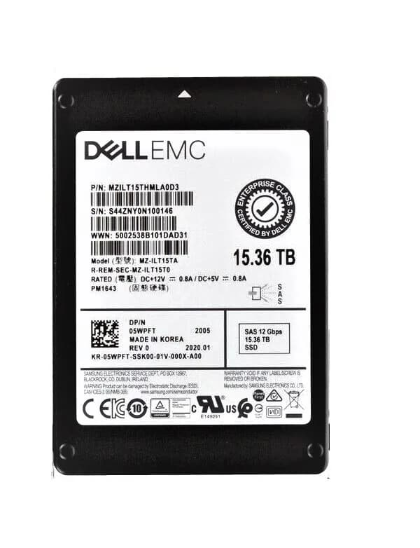 Samsung MZ-ILT15TA 15.36TB 12Gb/s SAS Solid State Drive