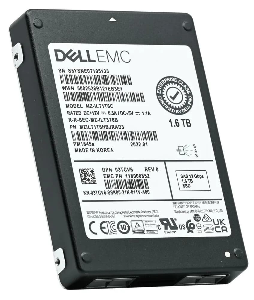Samsung MZ-ILT1T6C 1.6TB 12Gb/s SAS Solid State Drive