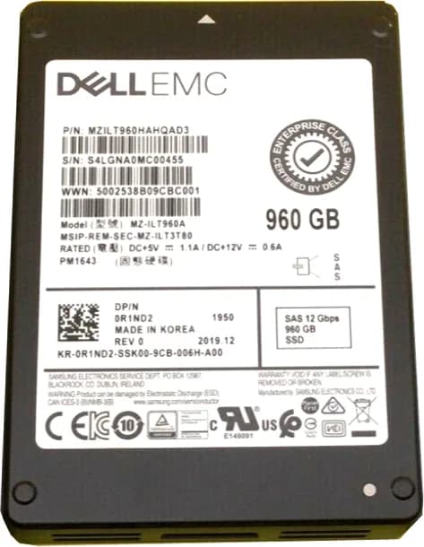 Samsung MZ-ILT960A 960GB 12Gb/s SAS Solid State Drive
