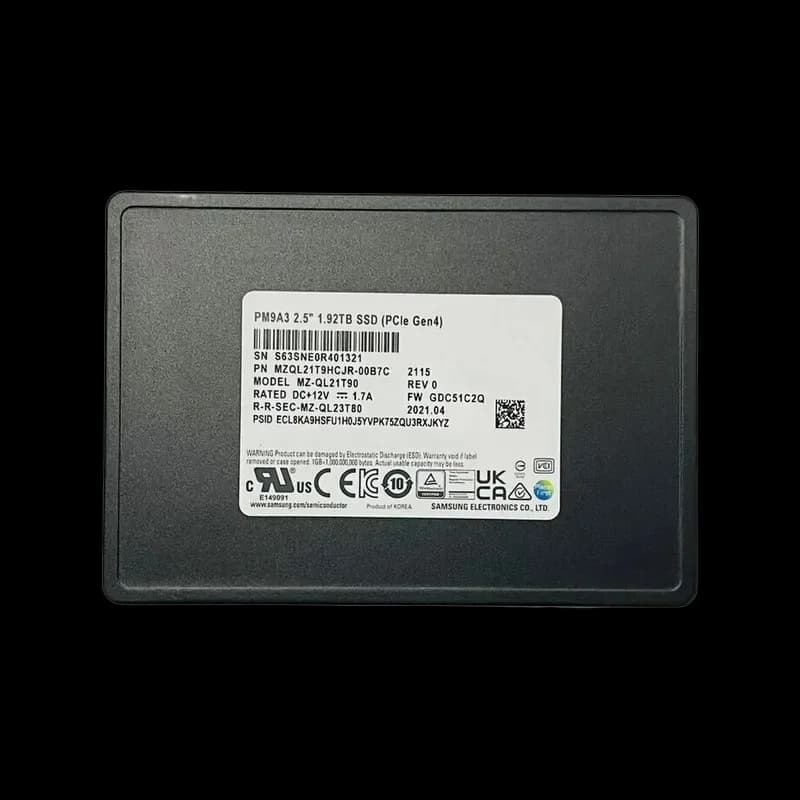 Samsung MZ-QL21T900 1.92TB PCI Express NVMe 4.0 x4 Solid State Drive