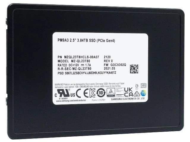 Samsung MZ-QL23T80 3.84TB PCI Express NVMe 4.0 x4 Solid State Drive
