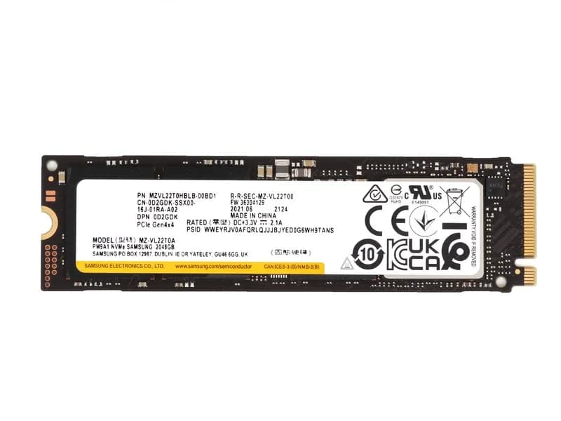 Samsung MZ-VL22T0A 2TB PCI Express NVMe 4.0 x4 Solid State Drive