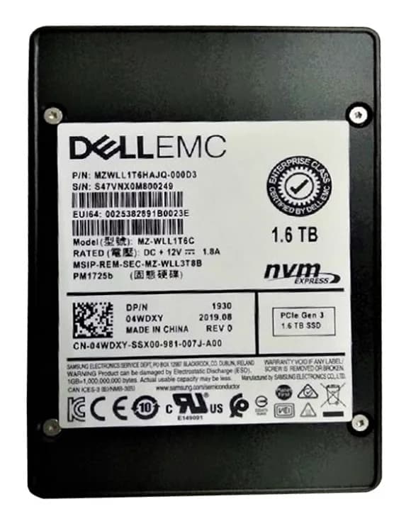 Samsung MZ-WLL1T6C 1.6TB PCI Express NVMe 3.0 x4 Solid State Drive
