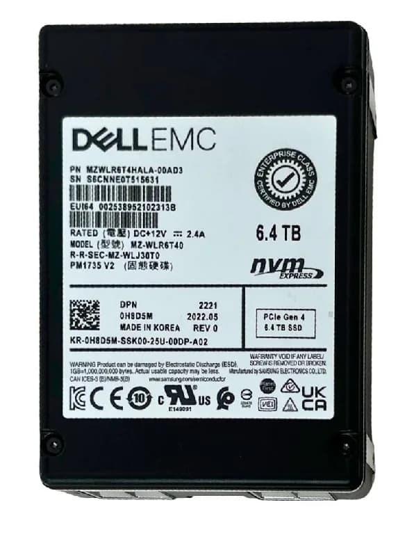 Samsung MZ-WLR6T40 6.4TB PCI Express NVMe 4.0 Solid State Drive