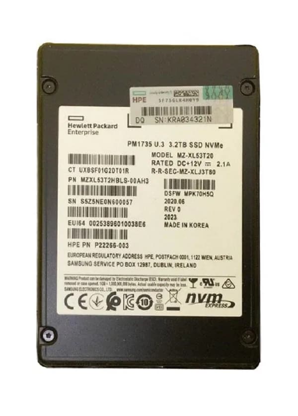 Samsung MZ-XL53T20 3.2TB PCI Express NVMe 3.0 x8 Solid State Drive
