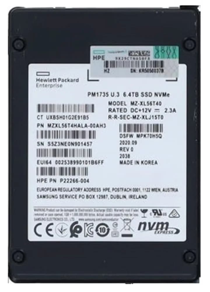 Samsung MZ-XL56T40 6.4TB PCI Express NVMe 4.0 Solid State Drive