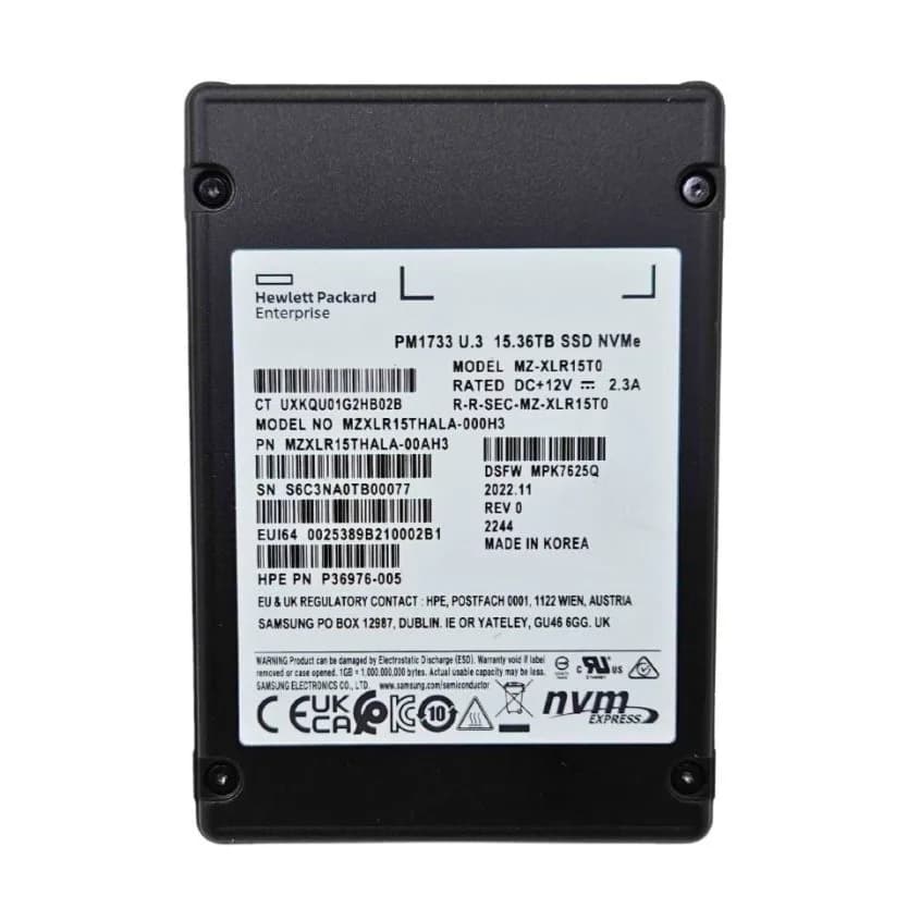 Samsung MZ-XLR15T0 15.36TB PCI Express NVMe 4.0 x4 Solid State Drive