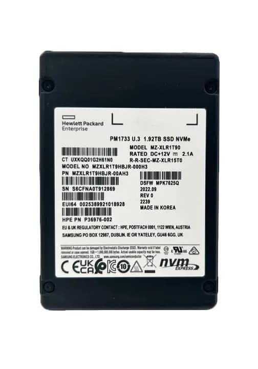 Samsung MZ-XLR1T90 1.92TB PCI Express NVMe 4.0 x4 Solid State Drive