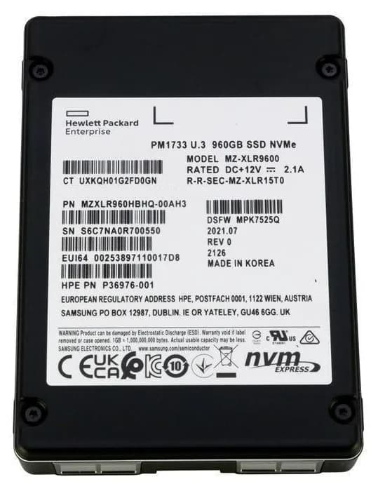Samsung MZ-XLR9600 960GB PCI Express 4.0 x4 Solid State Drive
