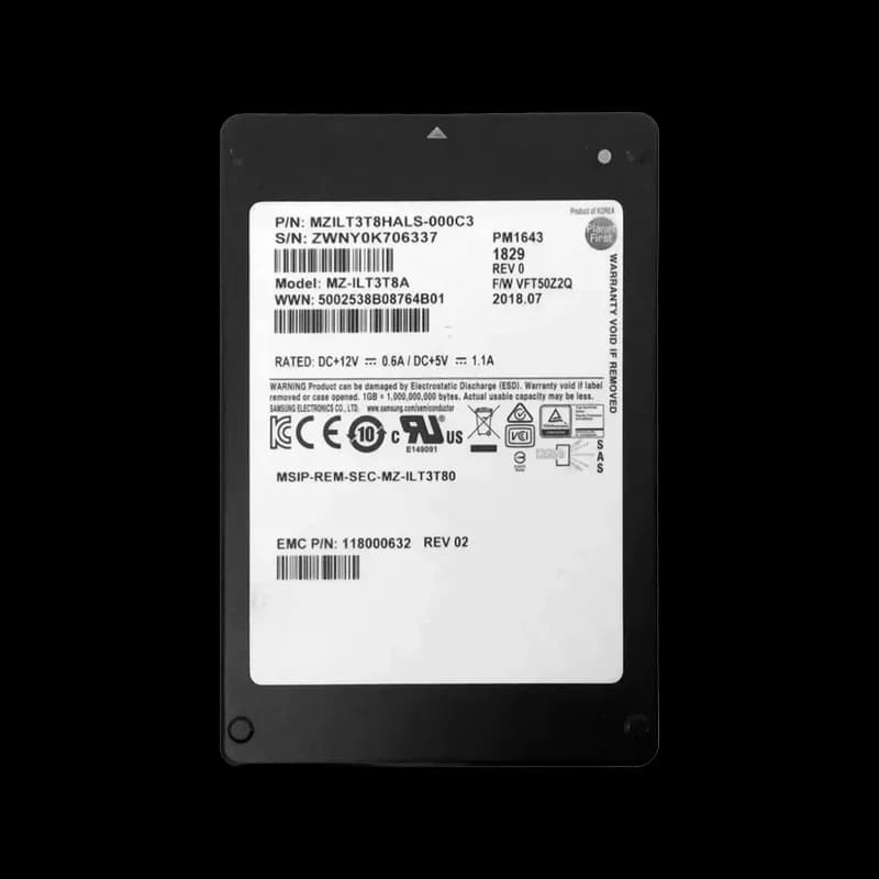 Samsung MZ1LT3T8HALS-000C3 3.84TB 12Gb/s SAS Solid State Drive