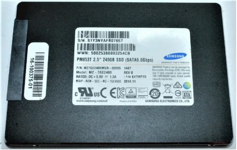 Samsung MZ7GE240HMGR 240GB 6Gb/s SATA Solid State Drive