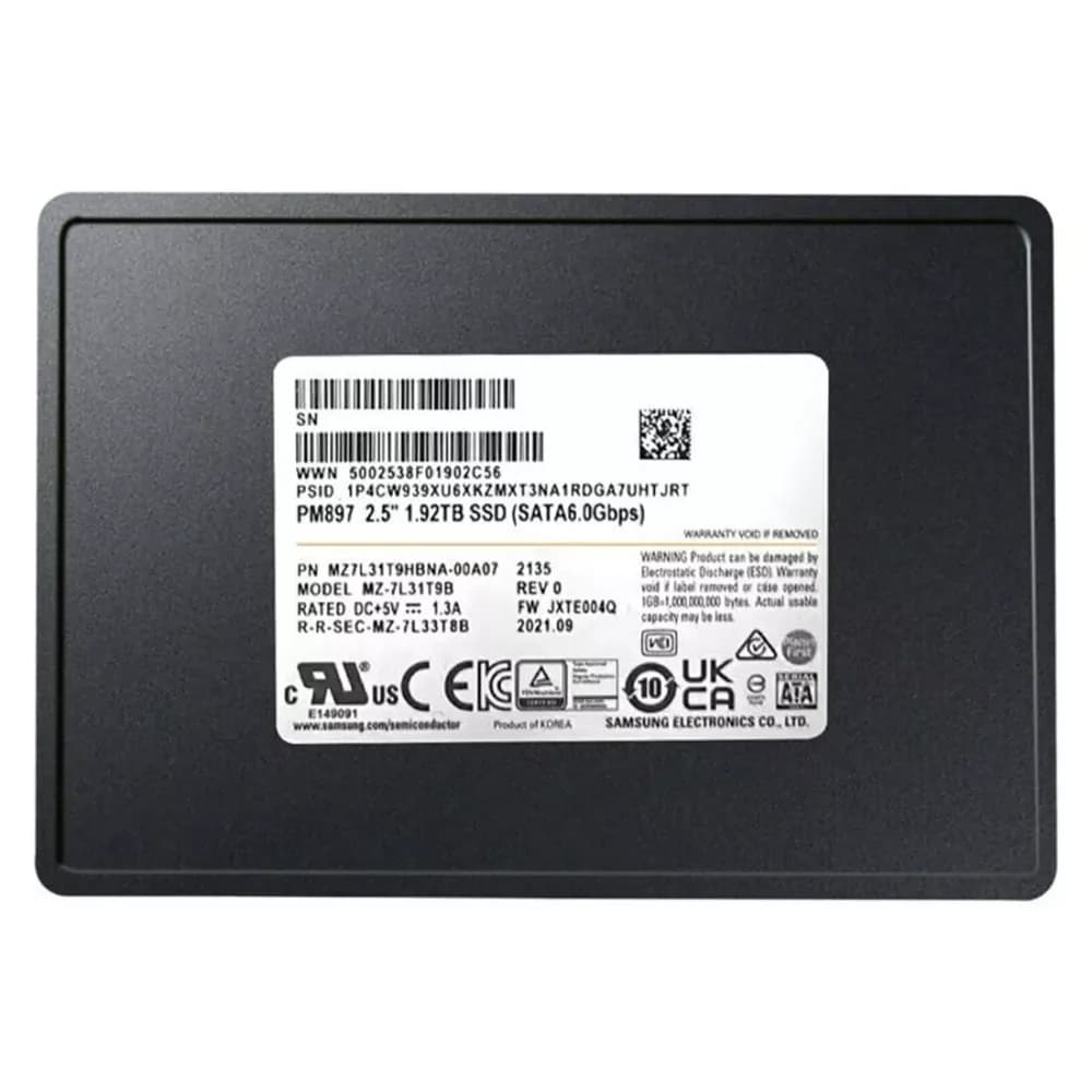 Samsung MZ7L31T9HBNA-00A07 1.92TB 6Gb/s SATA Solid State Drive