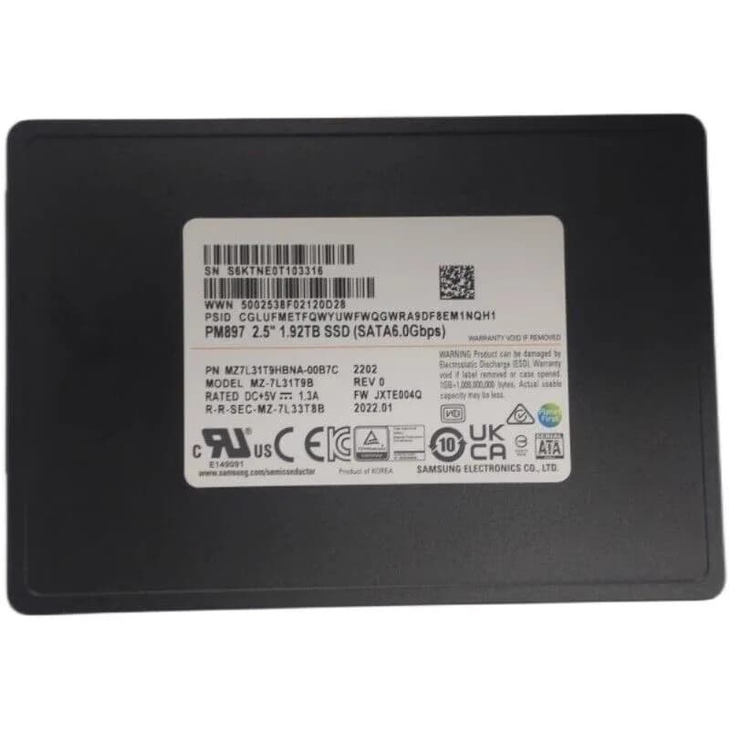 Samsung MZ7L31T9HBNA-00B7C 1.92TB 6Gb/s SATA Solid State Drive
