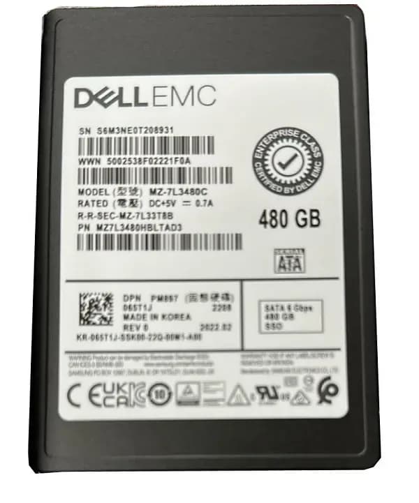 Samsung MZ7L3480HBLT-00AD3 480GB 6Gb/s SATA Solid State Drive