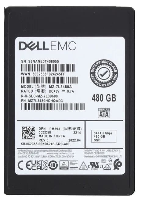 Samsung MZ7L3480HCHQAD3 480GB 6Gb/s SATA Solid State Drive