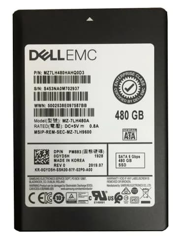 Samsung MZ7LH480HAHQ0D3 480GB 6Gb/s SATA Solid State Drive