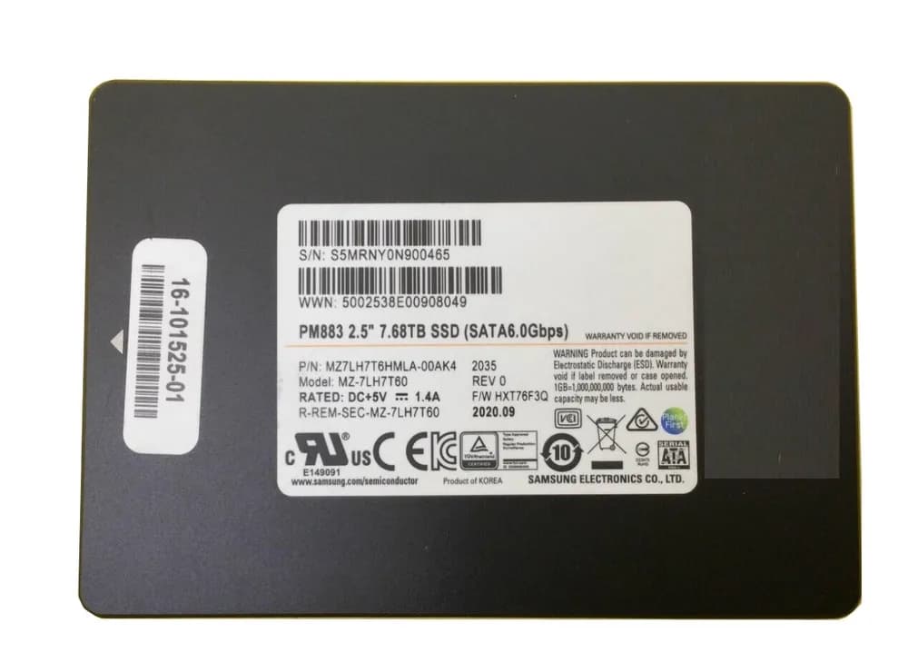 Samsung MZ7LH7T6HMLA-00AK4 7.68TB 6Gb/s SATA Solid State Drive