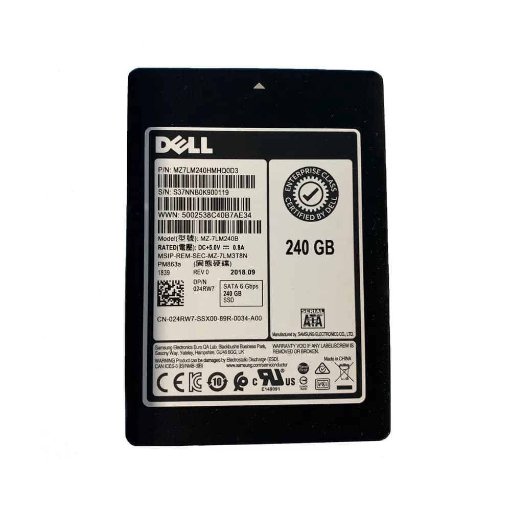 Samsung MZ7LM240HMHQ0D3 240GB 6Gb/s SATA Solid State Drive