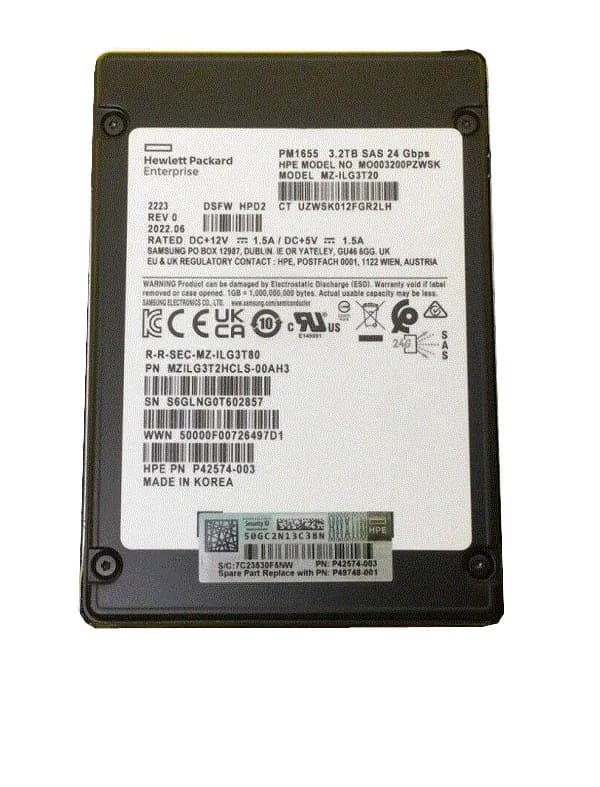 Samsung MZILG3T2HCLS-00AH3 3.2TB 12Gb/s SAS Solid State Drive