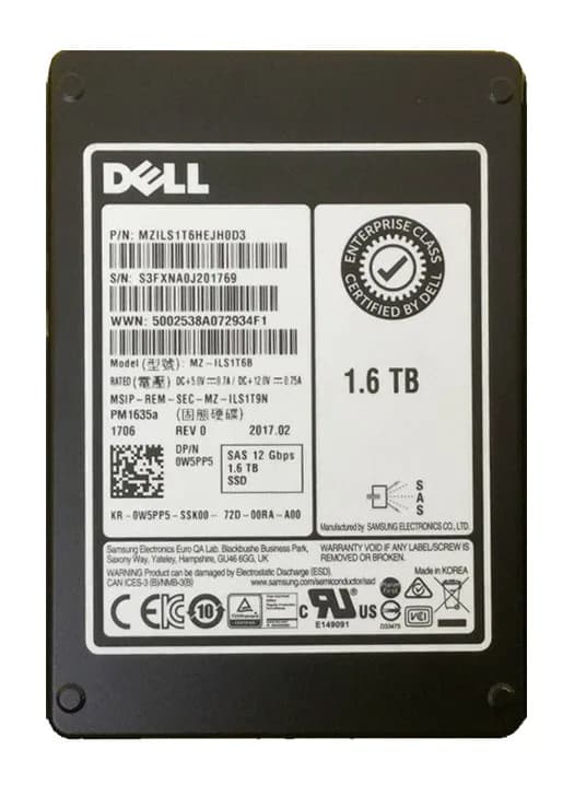 Samsung MZILS1T6HEJH-000D3 1.6TB 12Gb/s SAS Solid State Drive