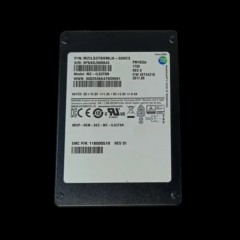 Samsung MZILS3T8HMLH-000C3 3.84TB 12Gb/s SAS Solid State Drive
