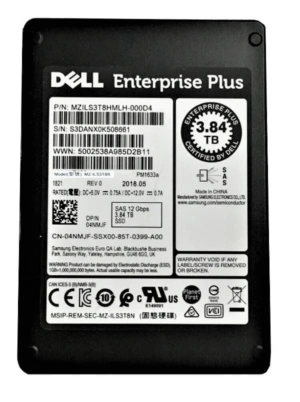 Samsung MZILS3T8HMLH-000D4 3.84TB 12Gb/s SAS Solid State Drive