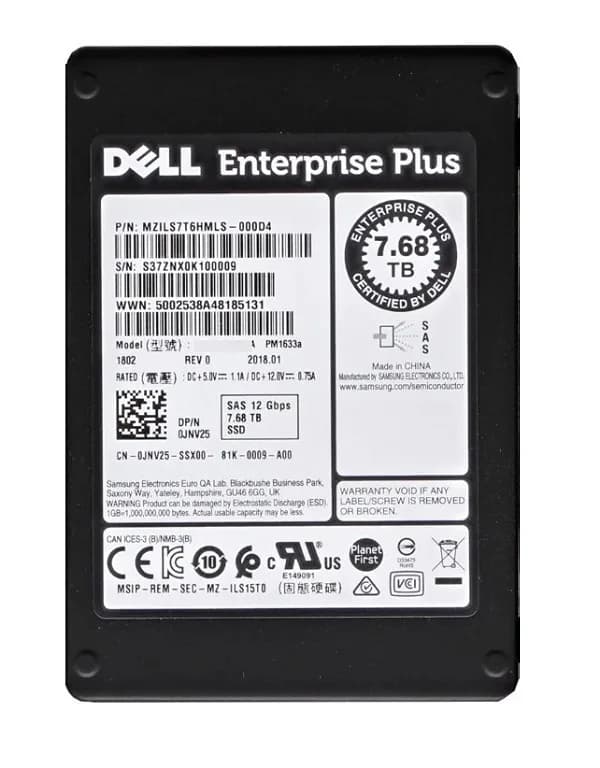 Samsung MZILS7T6HMLS-000D4 7.68TB 12Gb/s SAS Solid State Drive