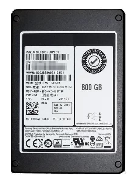 Samsung MZILS800HEHP0D3 800GB 12Gb/s SAS Solid State Drive