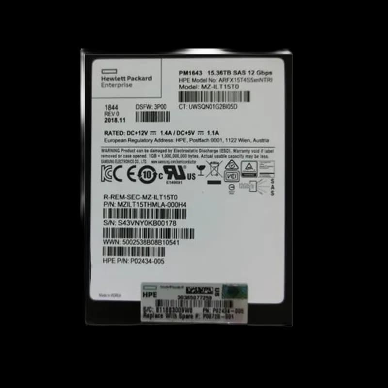 Samsung MZILT15THMLA-000H4 15.36TB 12Gb/s SAS Solid State Drive