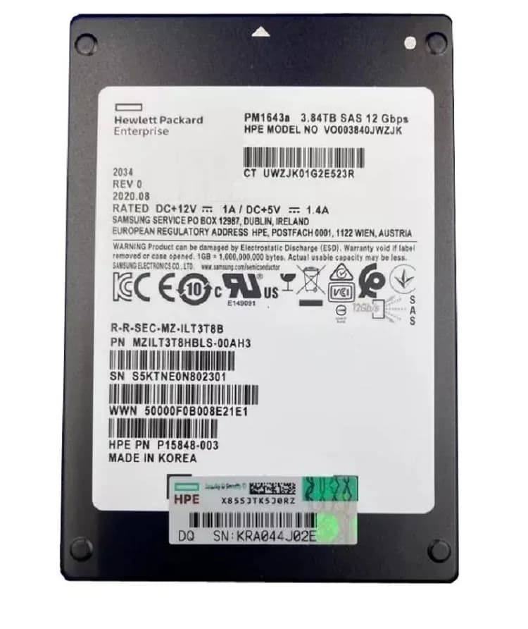 Samsung MZILT3T8HBLS-00AH3 3.84TB 12Gb/s SAS Solid State Drive