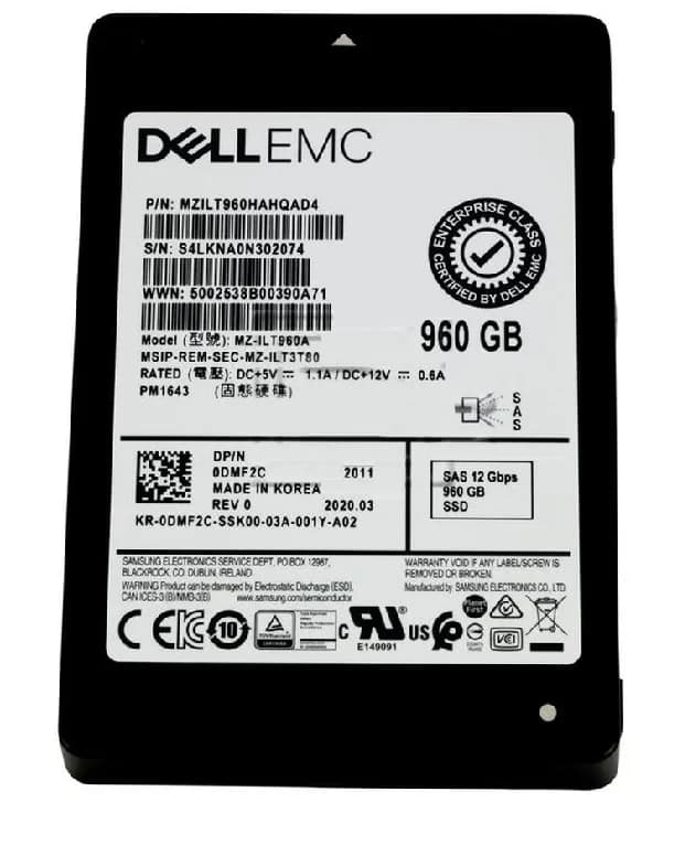 Samsung MZILT960HAHQAD4 960GB 12Gb/s SAS Solid State Drive