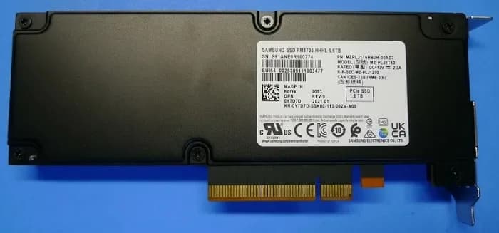 Samsung MZPLJ1T6HBJR-00AD3 1.6TB PCI Express NVMe 4.0 x8 Solid State Drive