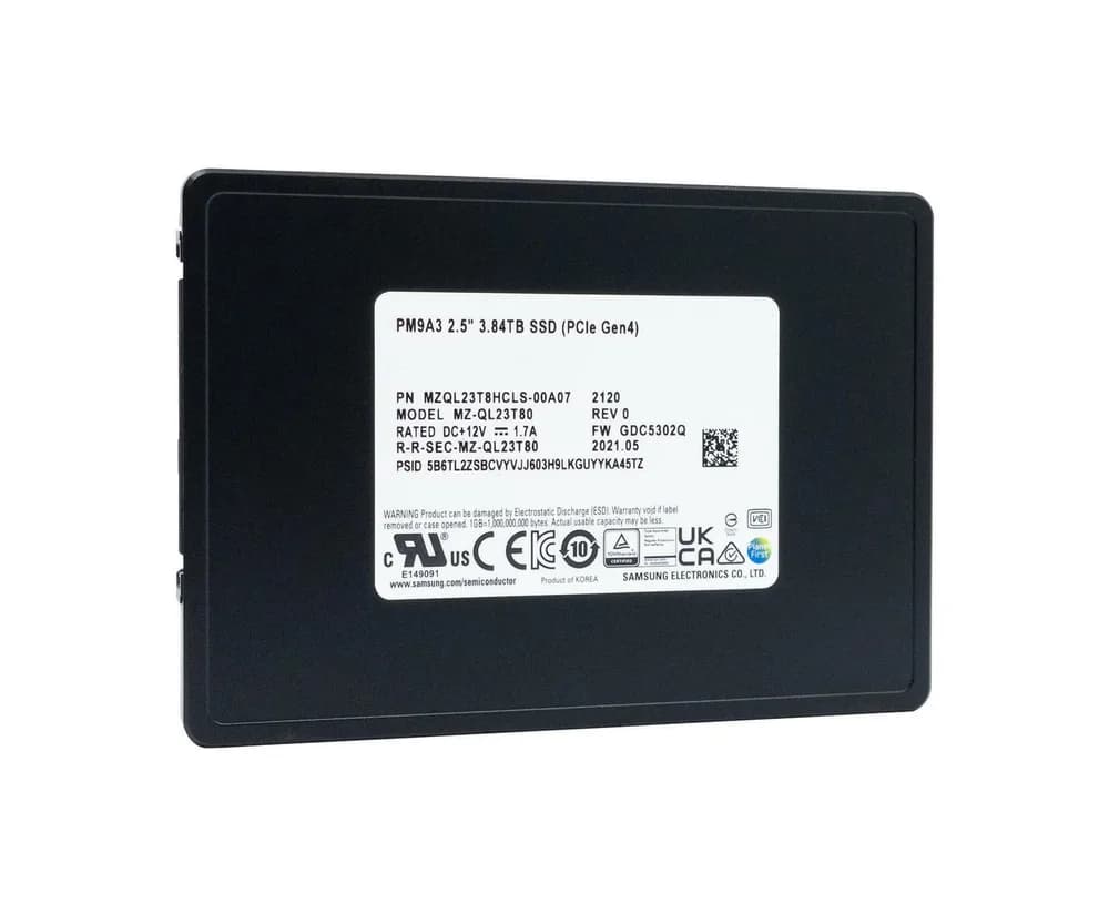 Samsung MZQL23T8HCLS-00A07 3.84TB PCI Express NVMe 4.0 x4 Solid State Drive