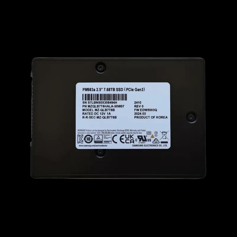 Samsung MZQLB7T6HALA-00W07 7.68TB PCI Express NVMe 3.0 x4 Solid State Drive
