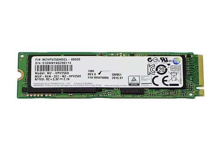 Samsung MZVPV256HDGL-00000 256GB PCI Express NVMe 3.0 x4 Solid State Drive