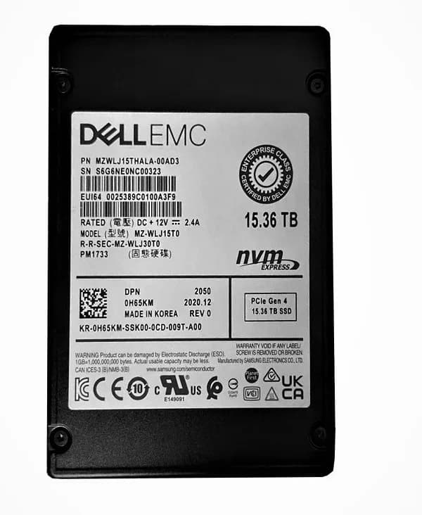 Samsung MZWLJ15THALA-00AD3 15.36TB PCI Express NVMe 4.0 x4 Solid State Drive