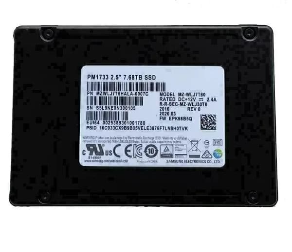 Samsung MZWLJ7T6HALA-0007C 7.68TB PCI Express NVMe 4.0 x4 Solid State Drive