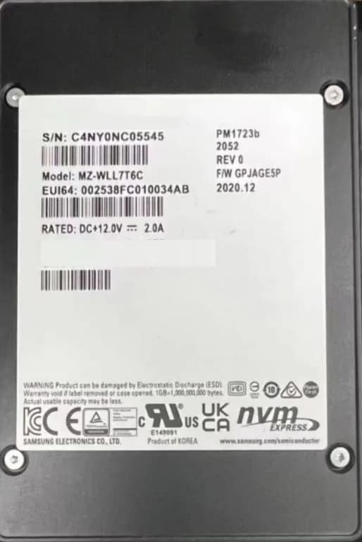 Samsung MZWLL15THMLA 15.36TB PCI Express NVMe 3.0 x4 Solid State Drive