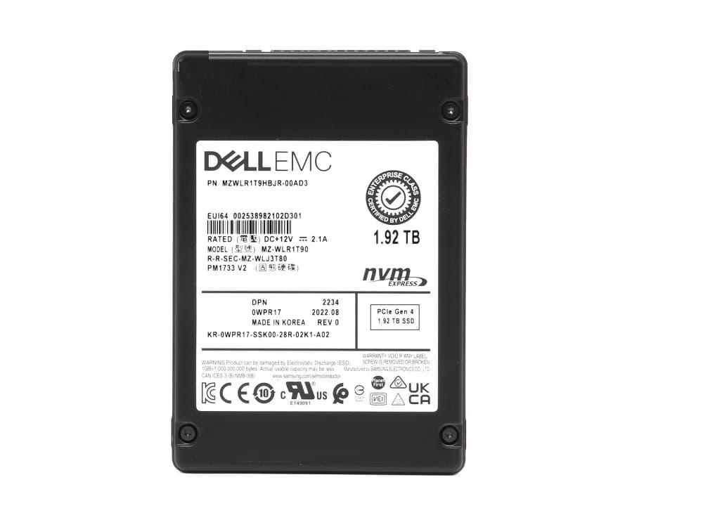 Samsung MZWLR1T9HBJR-00AD3 1.92TB PCI Express NVMe 4.0 x4 Solid State Drive