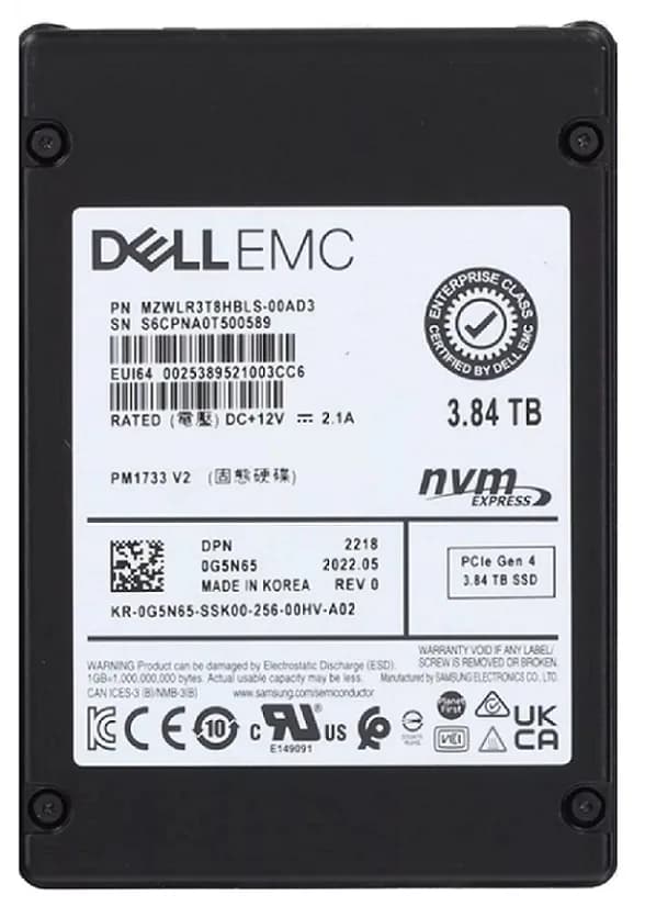 Samsung MZWLR3T8HBLS-00AD3 3.84TB PCI Express NVMe 4.0 x4 Solid State Drive