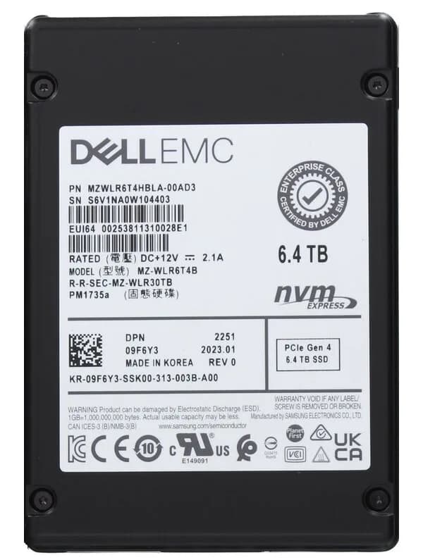 Samsung MZWLR6T4HBLA-00AD3 6.4TB PCI Express NVMe 4.0 Solid State Drive