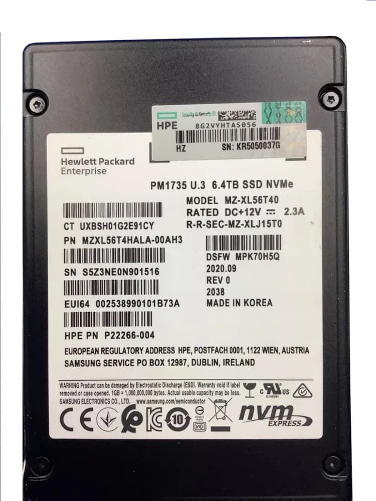 Samsung MZXL56T4HALA-00AH3 6.4TB PCI Express NVMe 4.0 x8 Solid State Drive