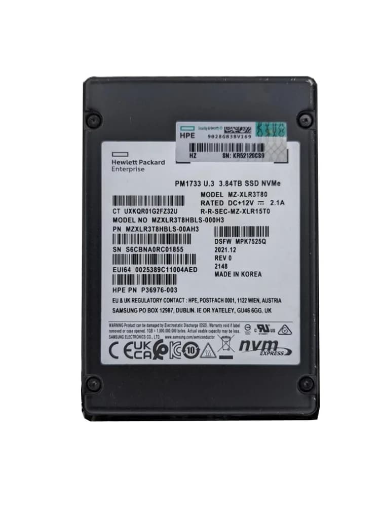 Samsung MZXLR3T8HBLS-00AH3 3.84TB PCI Express NVMe 4.0 x4 Solid State Drive