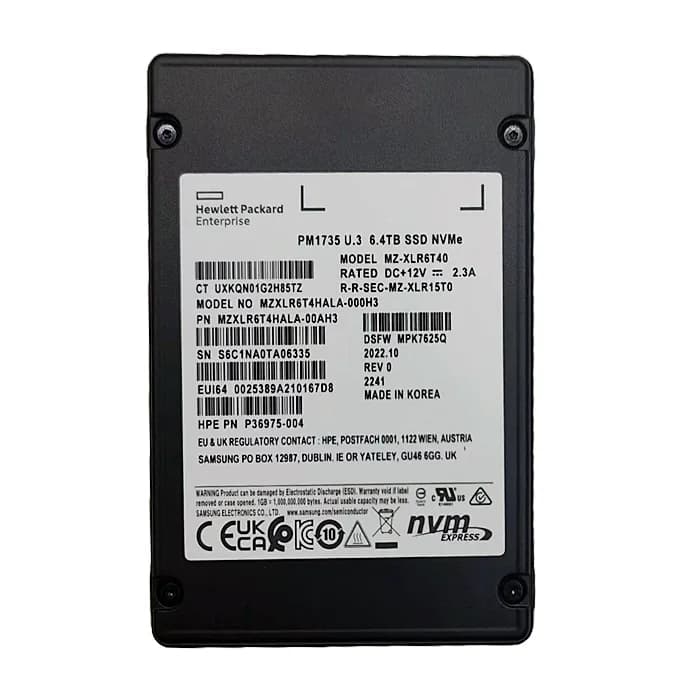 Samsung MZXLR6T4HALA-000H3 6.4TB PCI Express NVMe 4.0 x4 Solid State Drive