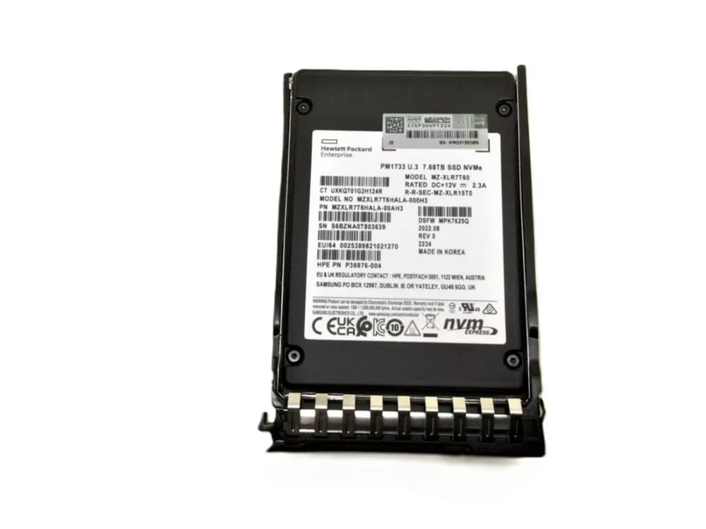 HPE P36976-004 7.68TB PCI Express NVMe 4.0 x4 Solid State Drive